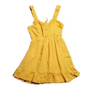 Betsey Johnson Yellow Eyelet Summer Dress Size: M